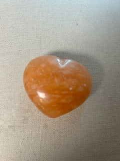 Polished Peach Selenite Heart – Transformation, Protection, & Visualization