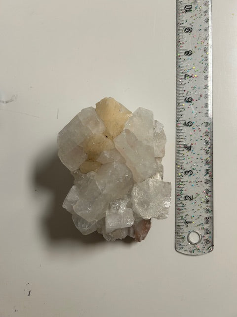 Medium Clear & Yellow Quartz Cluster Slab – Vitality, Visualization, & Healing