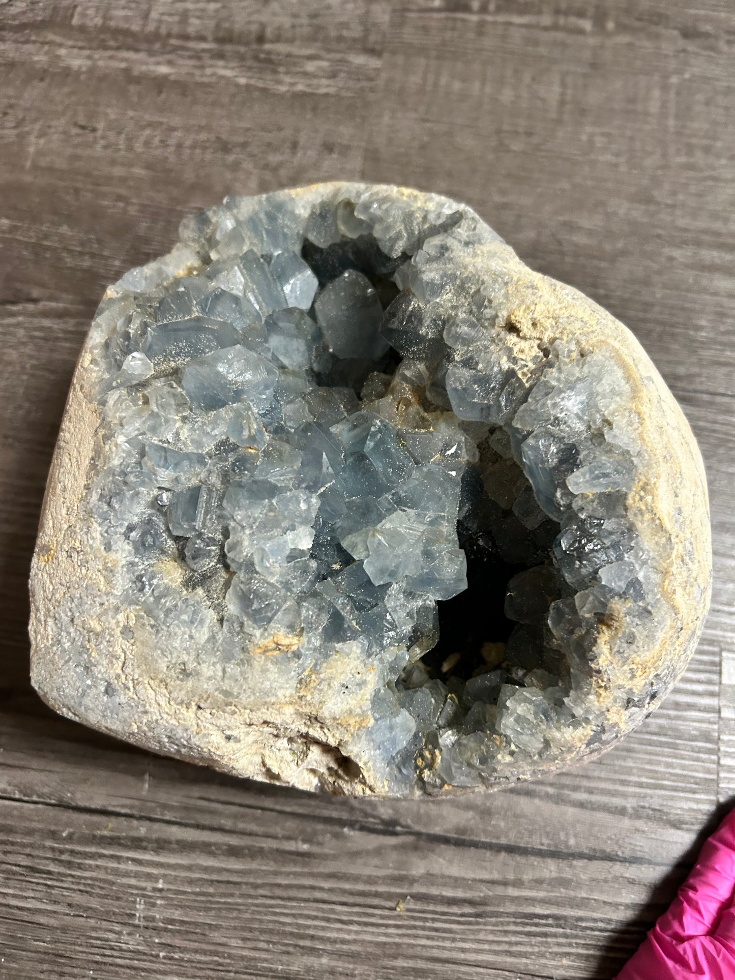 Raw Celestite Geode – Hope, Peace & Balance
