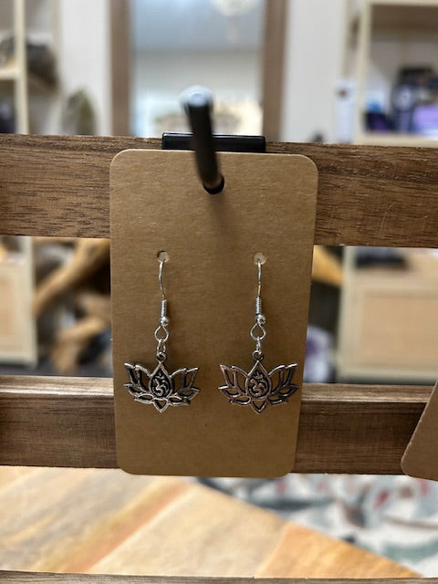Metal Earrings - Yoga Lotus