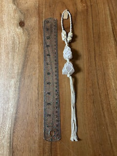 Crystal Keychain - Rose Quartz Macramé