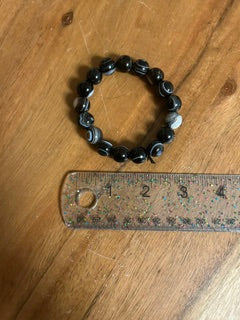 Crystal Bracelet - Large Black Banded Agate