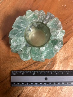 Large Green Fluorite Candle Holder – Healing, Visualization, & Grounding
