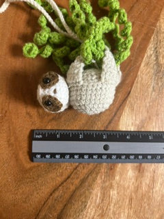Crochet Hanging Plant - Vine Sloth