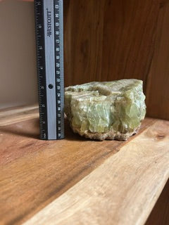 Striped Green Calcite Block – Radiant Energy & Clarity