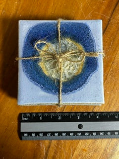 3 Light Blue & Quartz Crystal Coasters
