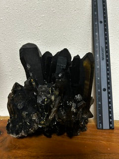 Black Smoky Quartz Fan – Strength, Focus, & Grounded Confidence