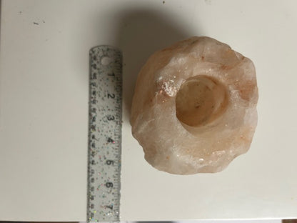 Large Pink Himalayan Salt Candle Holder – Protection, Balance, & Serenity