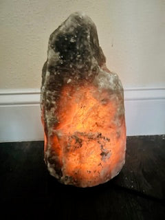 Medium Gray Himalayan Salt Lamp – Grounding, Balance, & Serenity