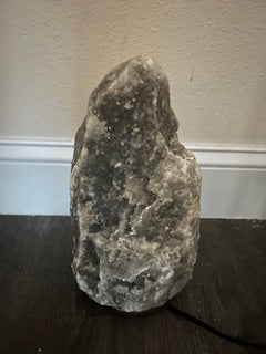 Medium Gray Himalayan Salt Lamp – Grounding, Balance, & Serenity