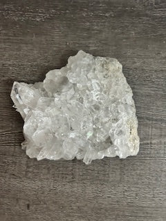 Flat Clear Quartz Cluster – Vitality, Visualization, & Healing