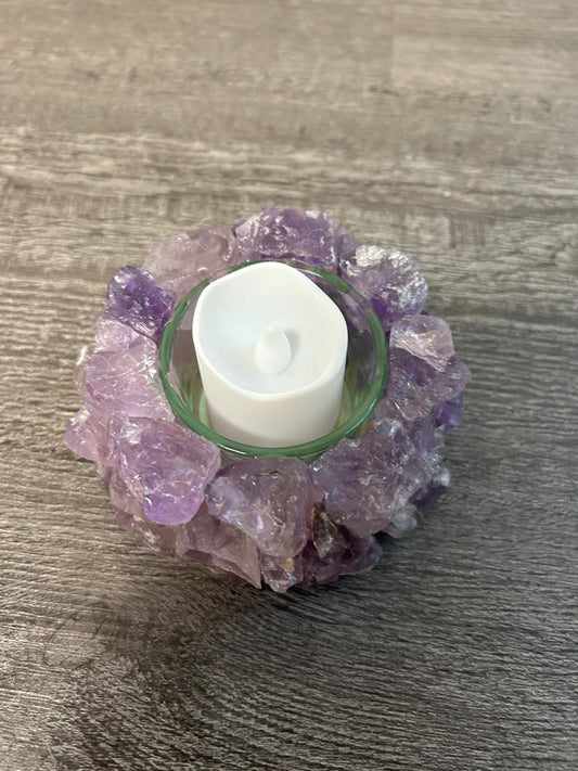 Large Amethyst Candle Holder – Power, Visualization, & Spirituality