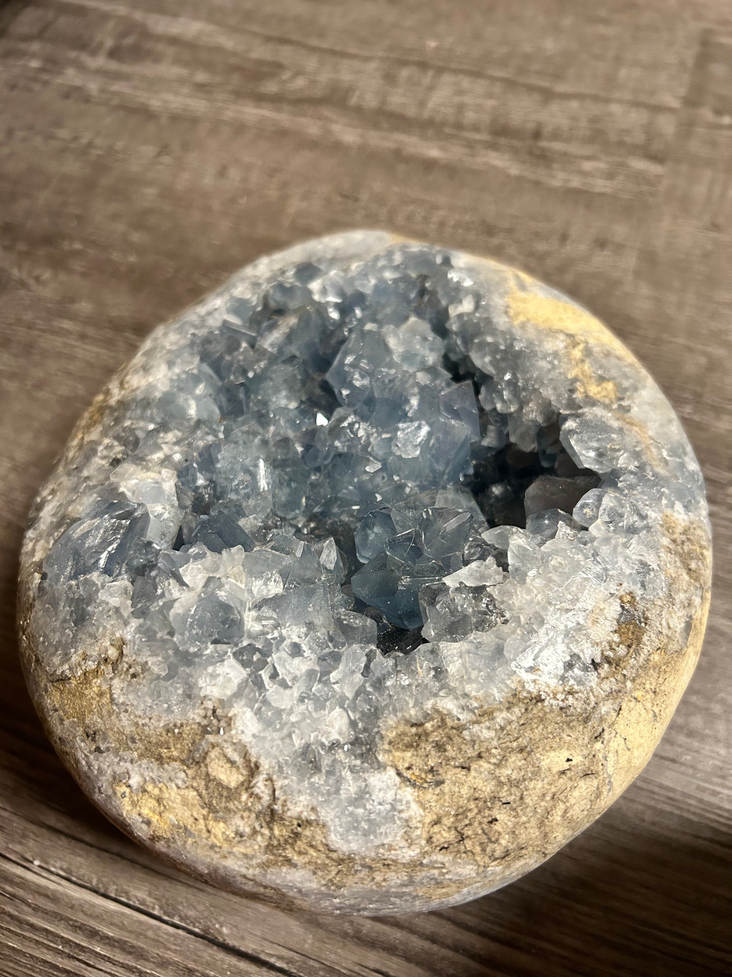 Raw Celestite Geode – Hope, Peace, & Balance