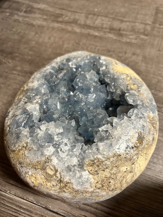 Raw Celestite Geode – Hope, Peace, & Balance