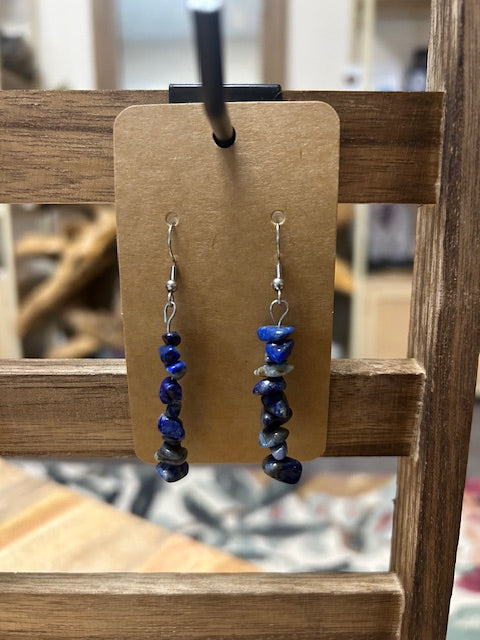 Crystal Earrings - Blue Stacked Drops