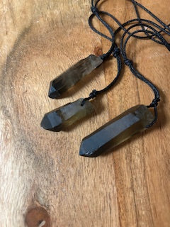 Crystal Necklace - Raw Smoky Quartz Point