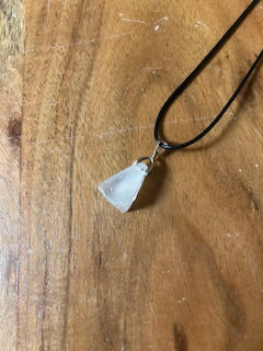 Crystal Necklace - Raw Rose Quartz Piece