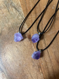 Crystal Necklace - Small Raw Amethyst Piece