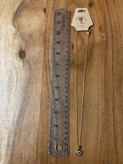 Metal Necklace - Gold Evil Eye
