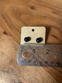 Crystal Earrings - Blue Sandstone Spheres