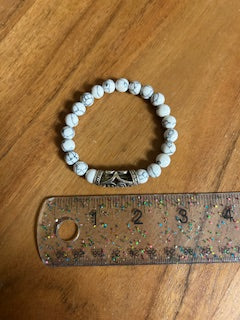 Crystal Bracelet - White Howlite & Yin Yang Set