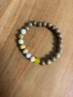 Crystal Bracelet - Agate & Wood