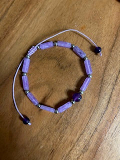 Crystal Bracelet - Dark & Light Amethyst