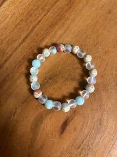 Crystal Bracelet - Angelite & Clear Quartz