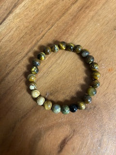 Crystal Bracelet - Tiger's Eye & Unakite