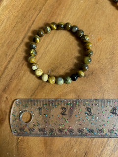 Crystal Bracelet - Tiger's Eye & Unakite