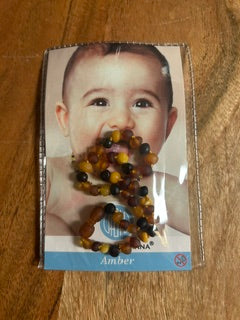 Crystal Necklace - Amber Baby Teething