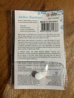 Crystal Necklace - Amber Baby Teething