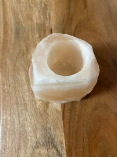 Medium Pink Himalayan Salt Candle Holder – Protection, Balance, & Serenity