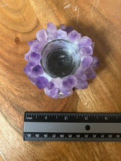 Medium Amethyst Candle Holder – Power, Visualization, & Spirituality