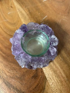 Large Amethyst Candle Holder – Power, Visualization, & Spirituality