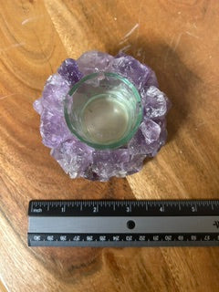 Large Amethyst Candle Holder – Power, Visualization, & Spirituality