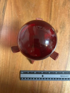 Red Aura Glass Sphere – Rooted Power & Passion