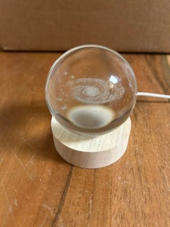 Small Glass Sphere Lamp – Stability, Balance, & Serenity