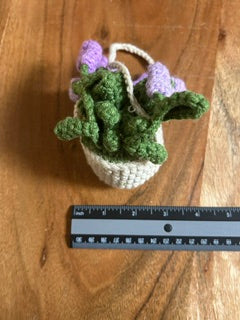 Crochet Hanging Plant - Purple Lavender