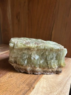 Striped Green Calcite Block – Radiant Energy & Clarity