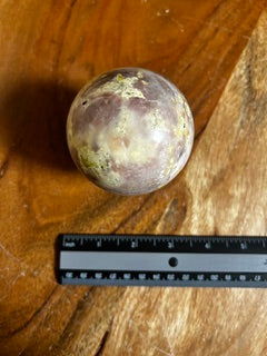 Large Cherry Blossom Agate Sphere – Wisdom, Prosperity, & Spirituality