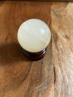 Large Light Yellow Citrine Sphere – Ancient Wisdom, Calm, & Rooted Connection