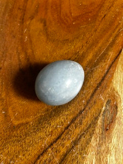 Polished Angelite Egg – Spiritual Connection, Peace, & Balance