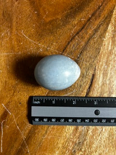 Polished Angelite Egg – Spiritual Connection, Peace, & Balance