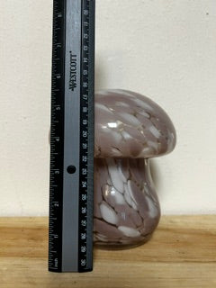 Small Pink Spotted Glass Mushroom Jar