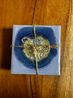 3 Light Blue & Quartz Crystal Coasters