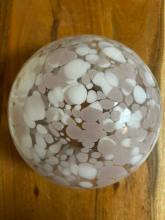 Large Pink Spotted Glass Mushroom Jar