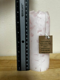 Handmade Pink Cube Pillar Candle