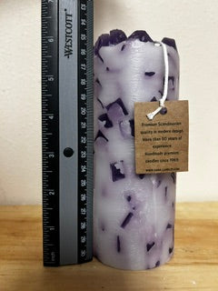Handmade Purple Cube Pillar Candle