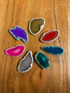 Polished Rainbow Agate Flower Set – Peace, Healing, & Inner Power